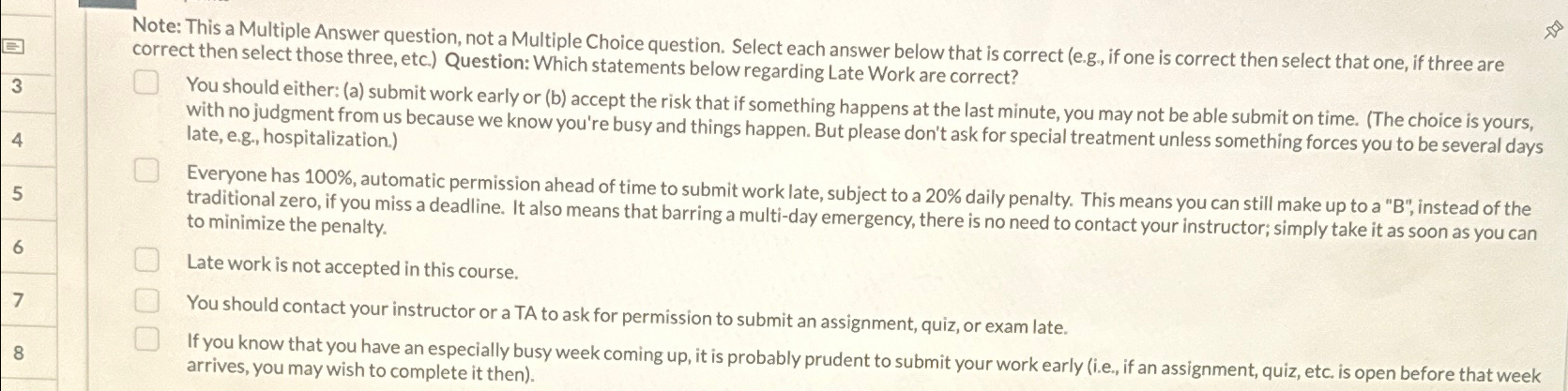 Note: This a Multiple Answer question, not a Multiple Choice question.