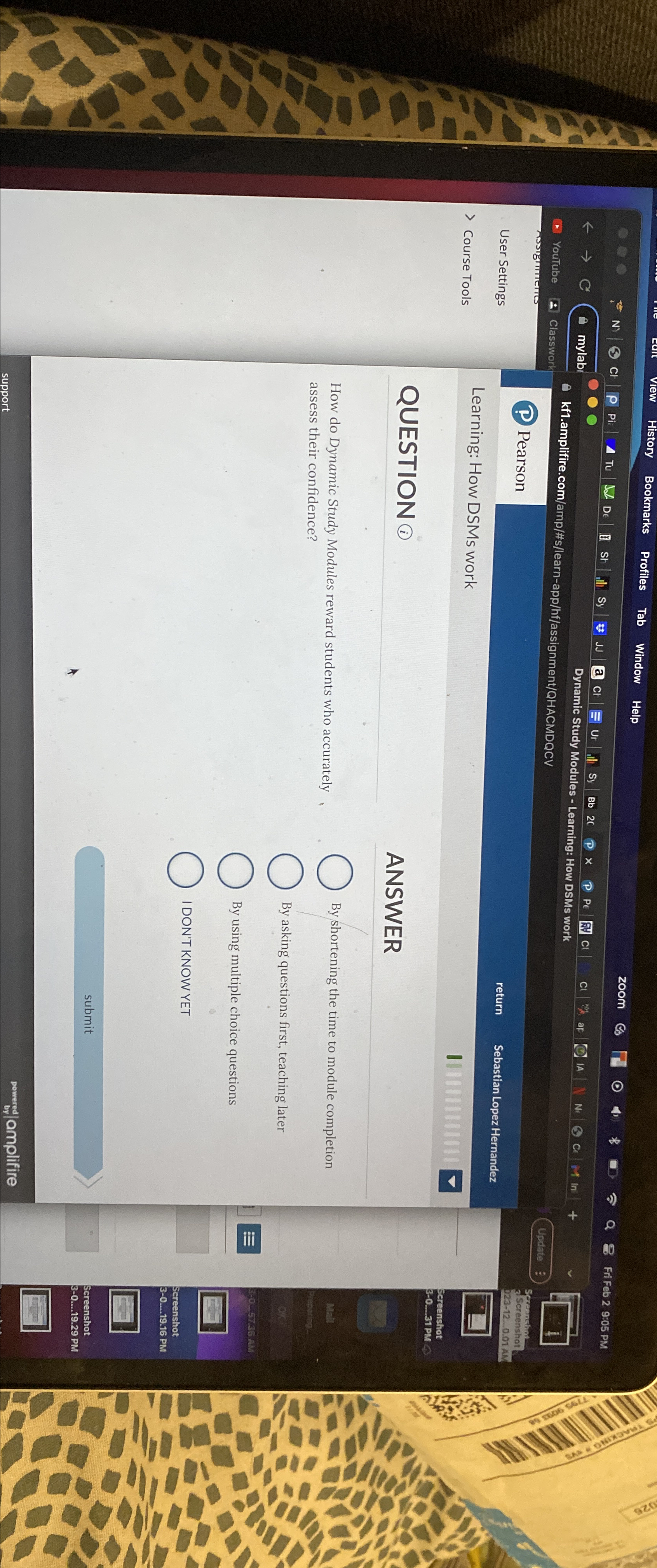  QUESTION (i) How do Dynamic Study Modules reward students who accurately