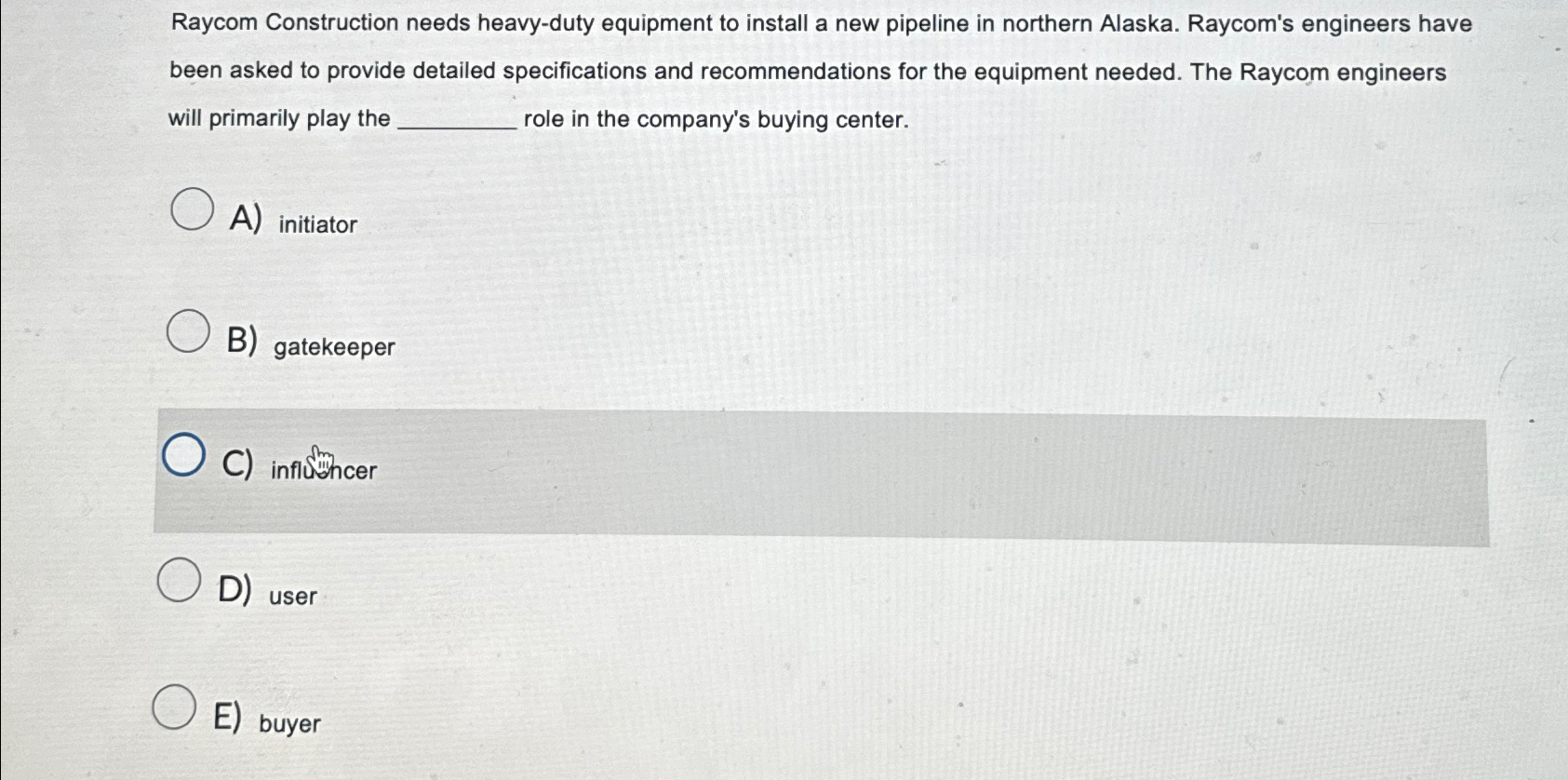  Raycom Construction needs heavy-duty equipment to install a new pipeline in