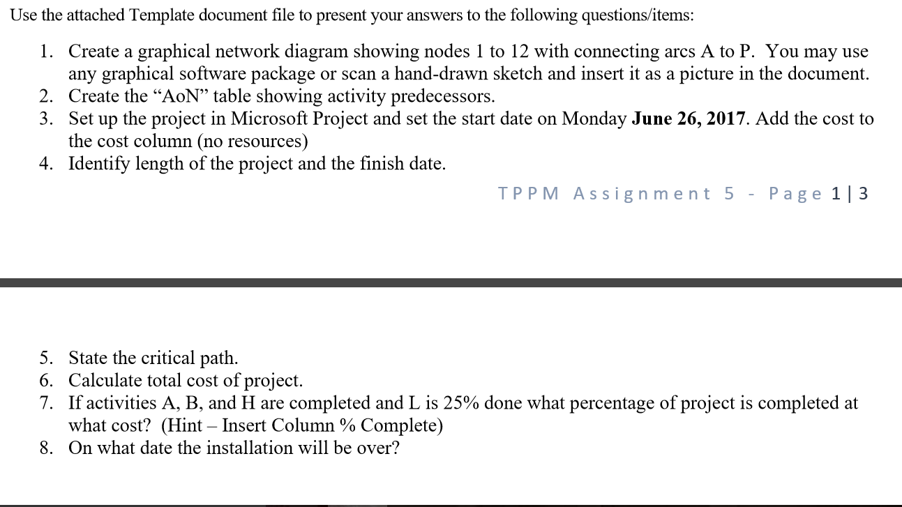 Please explain with MS Project procedure and screenshots. In response to President