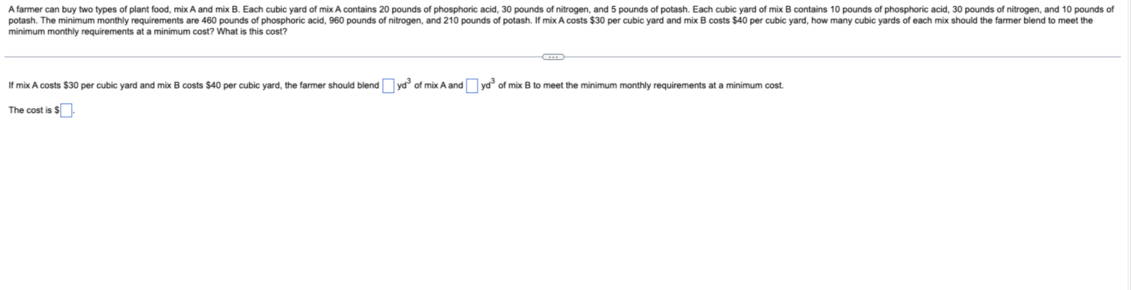  minimum monthly requirements at a minimum cost? What is this cost?