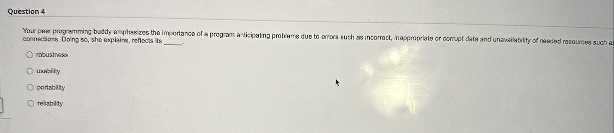this response. uestion 3 We all have a general idea of what