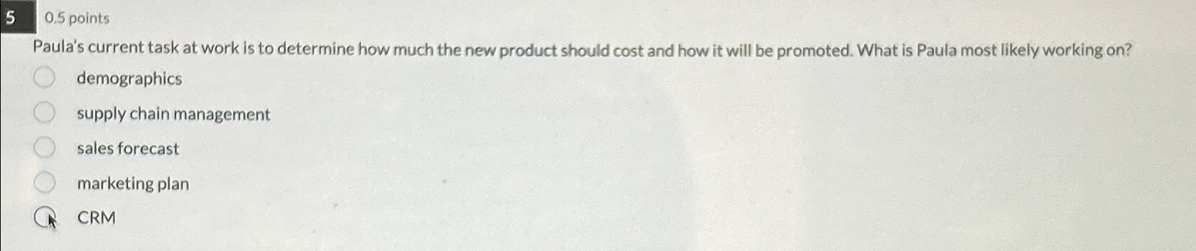  50.5 points Paula's current task at work is to determine how
