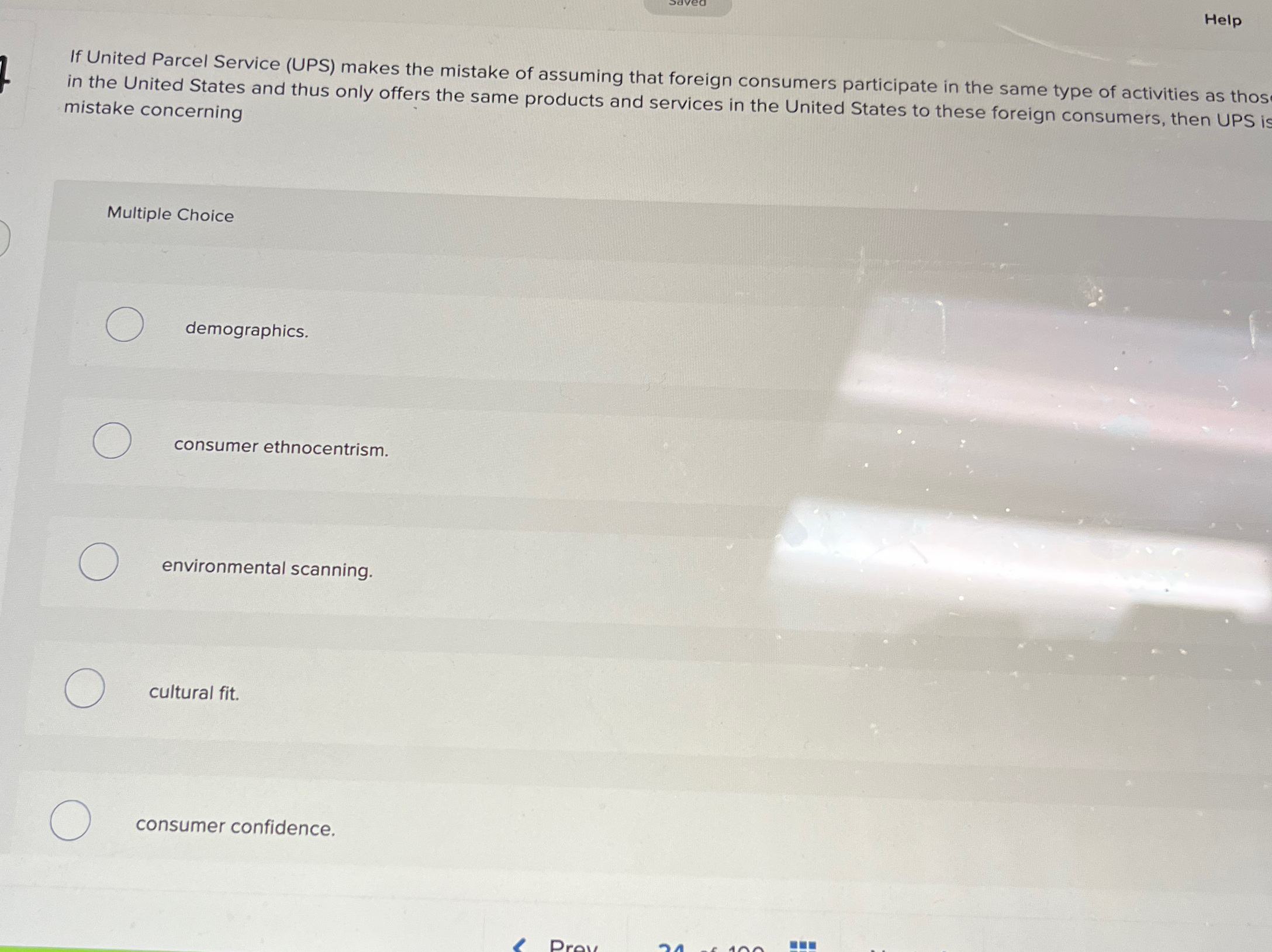  Help If United Parcel Service (UPS) makes the mistake of assuming