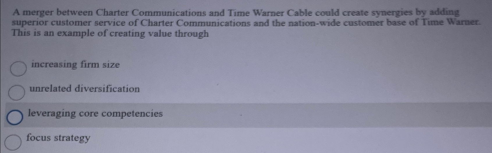  A merger between Charter Communications and Time Warner Cable could create