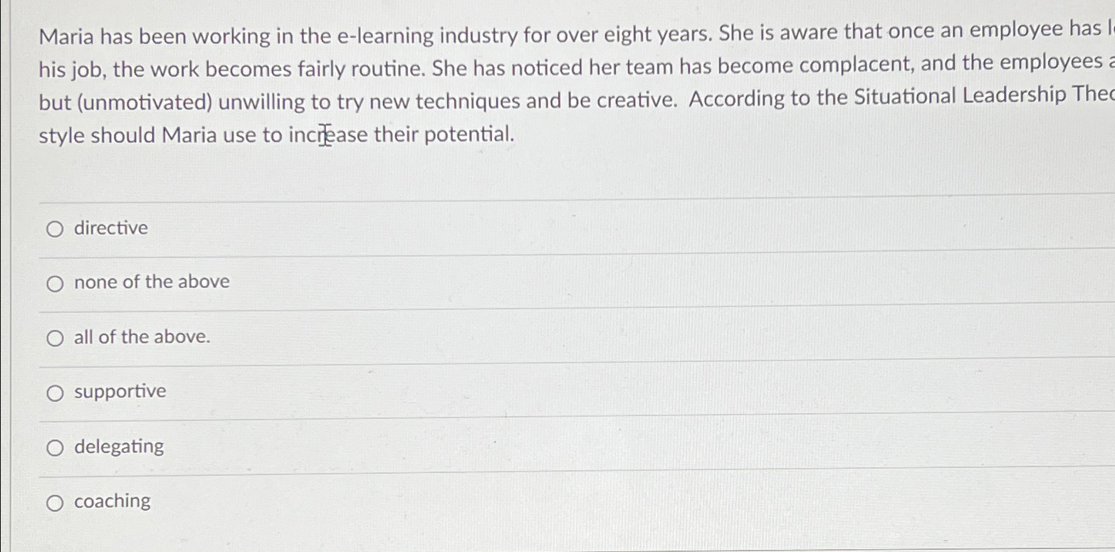  Maria has been working in the e-learning industry for over eight