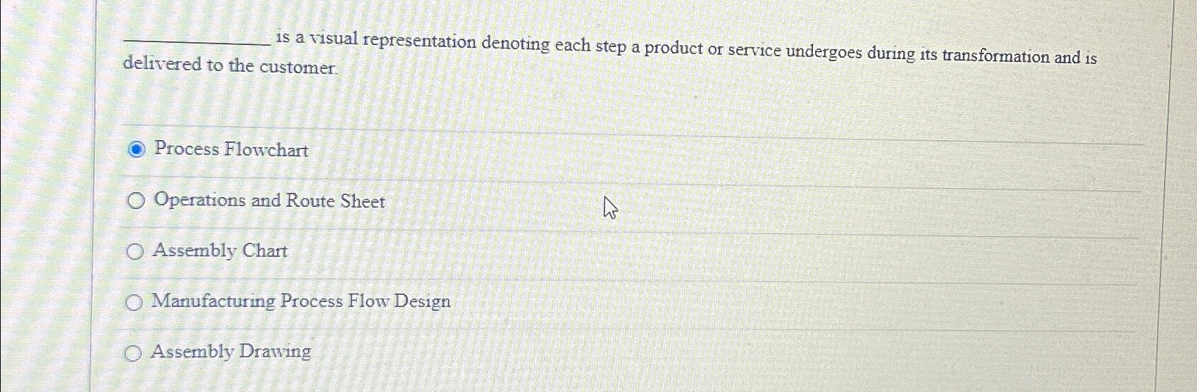  is a visual representation denoting each step a product or service