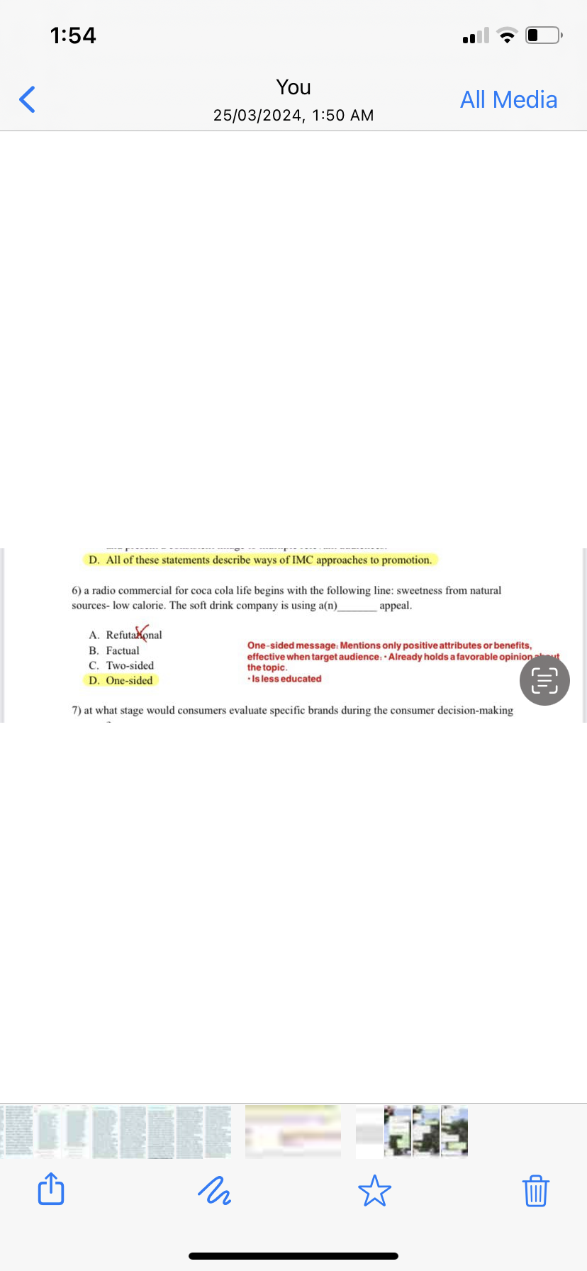  1:54 You 25/03/2024,1:50 AM All Media D. All of these statements