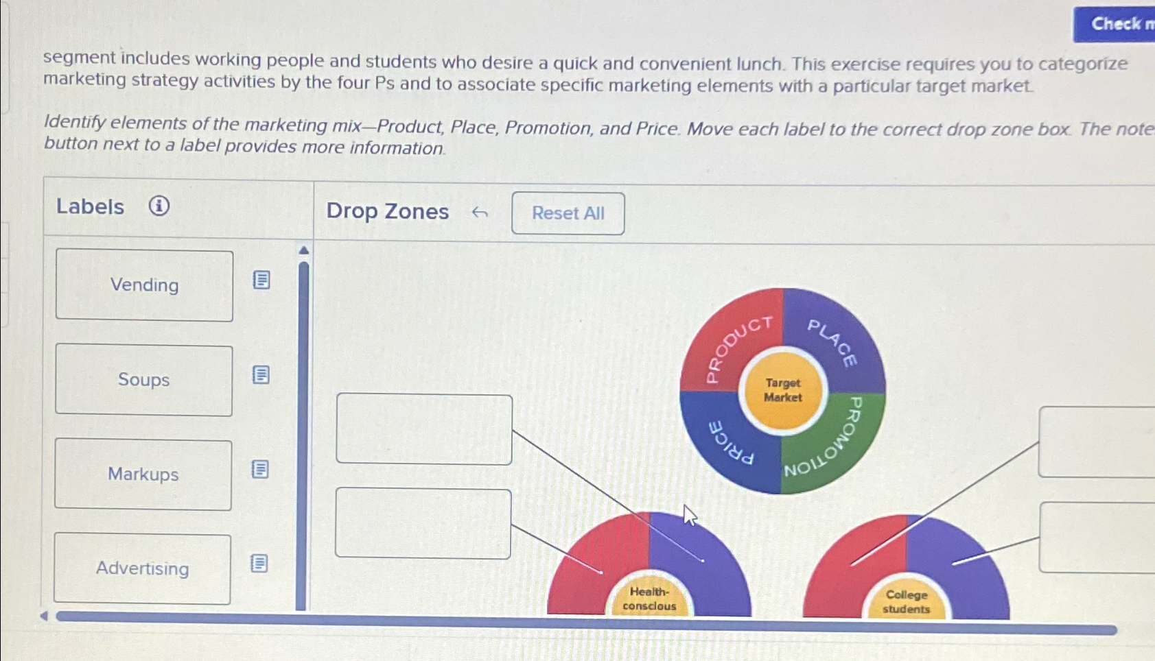  segment includes working people and students who desire a quick and