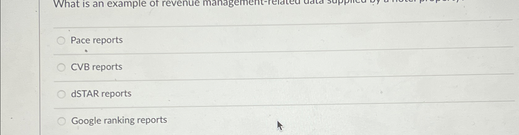  Pace reports CVB reports dSTAR reports Google ranking reports 