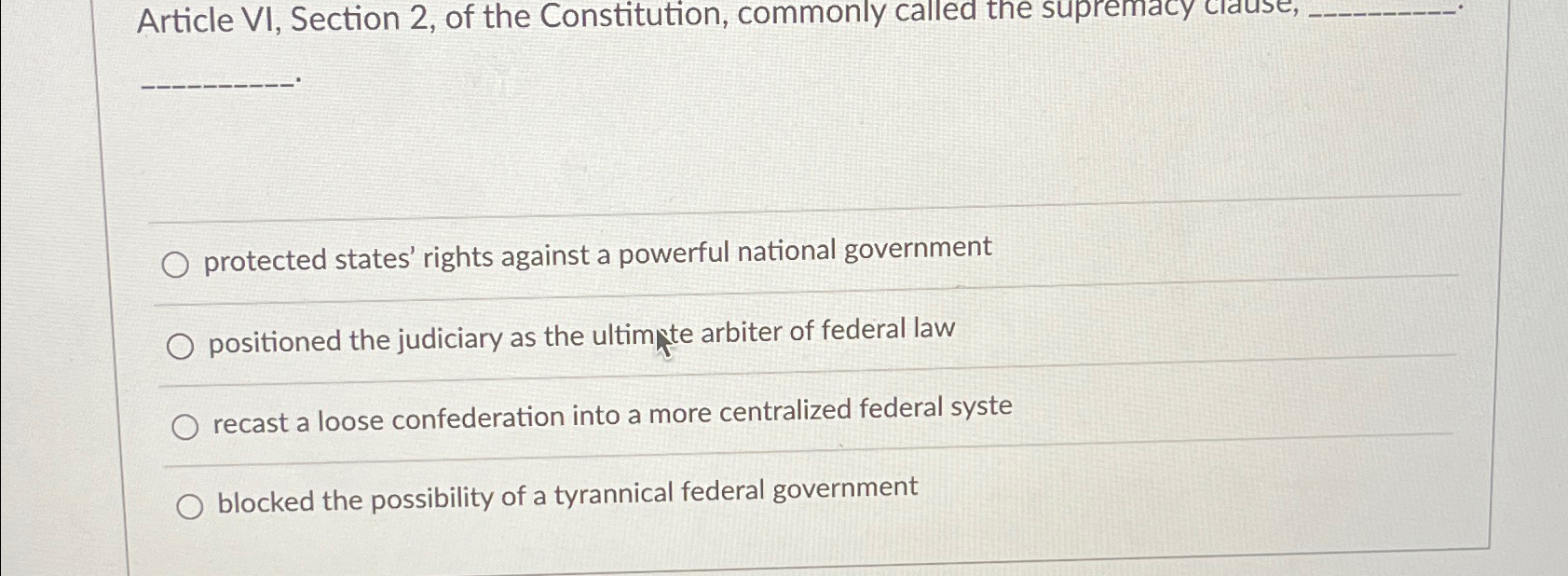  Article VI, Section 2, of the Constitution, commonly called the sup