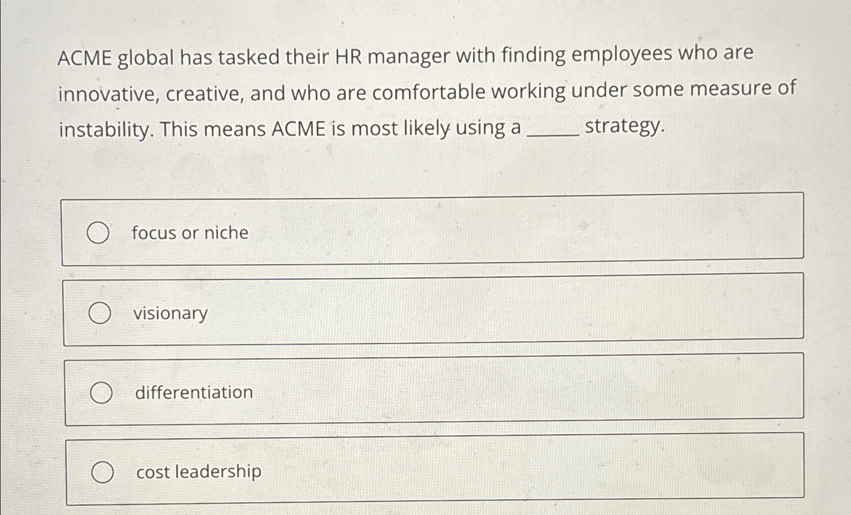  ACME global has tasked their HR manager with finding employees who