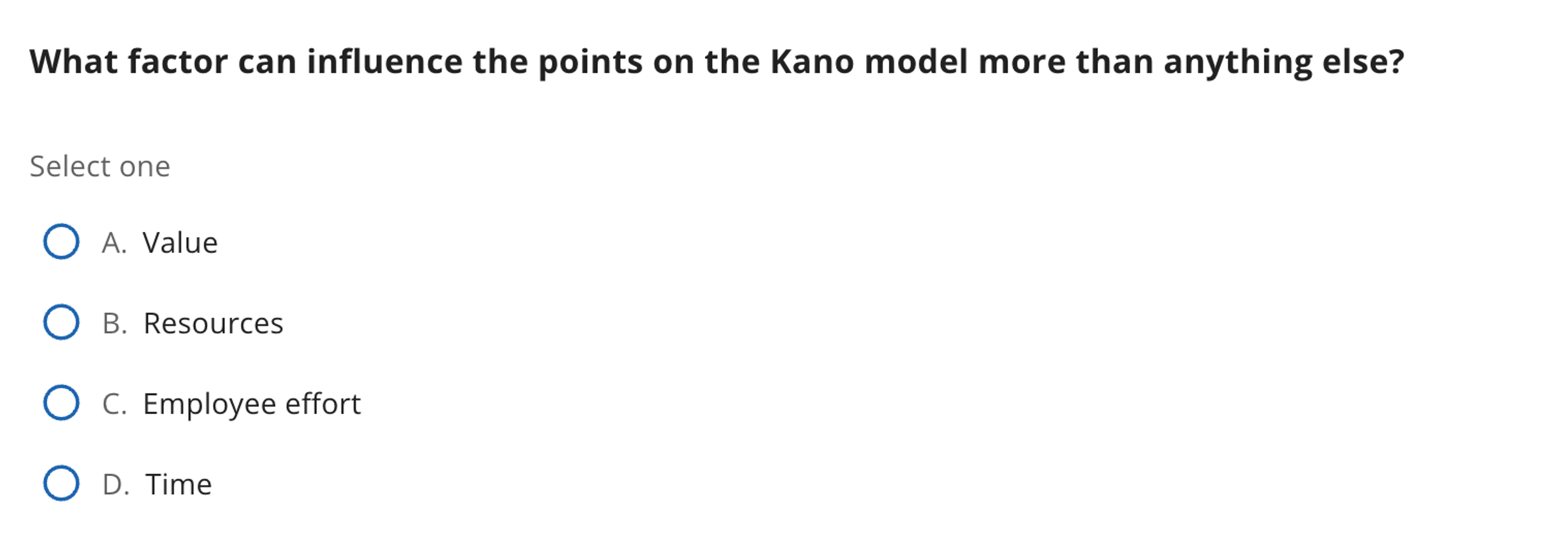  What factor can influence the points on the Kano model more