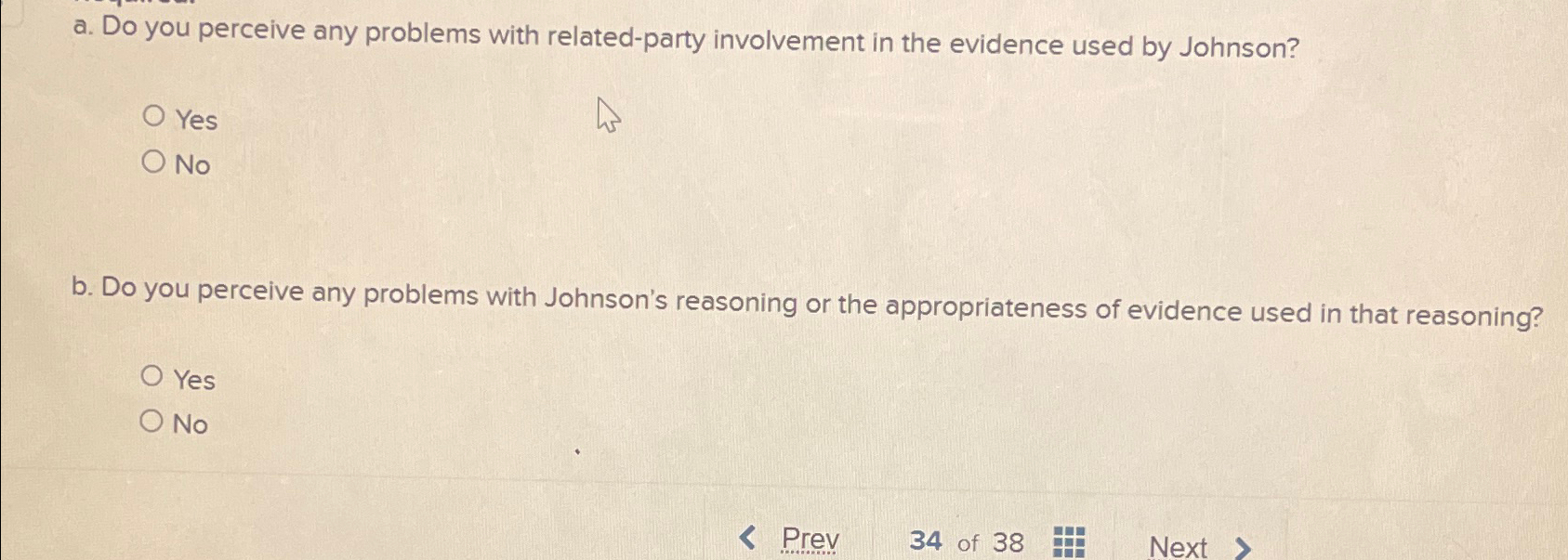  a. Do you perceive any problems with related-party involvement in the