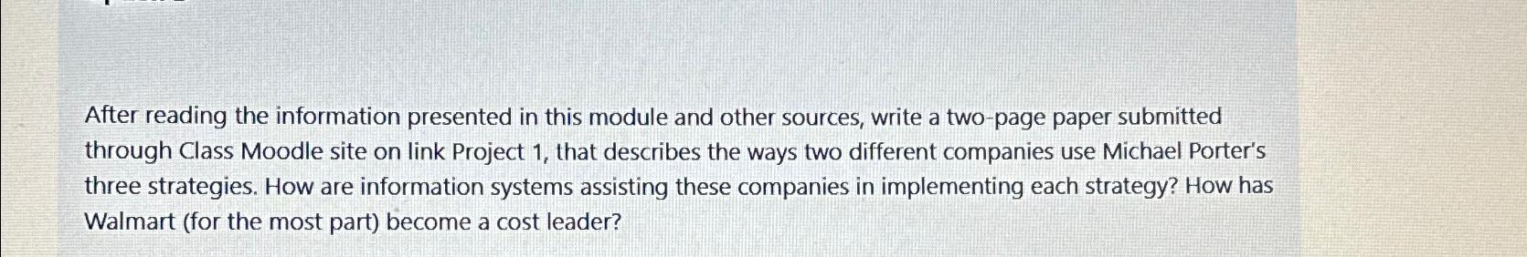  After reading the information presented in this module and other sources,