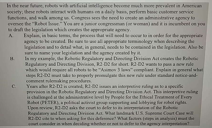  In the near future, robots with artificial intelligence become much more