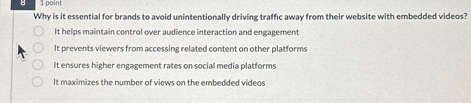  1 point Why is it essential for brands to avoid unintentionally