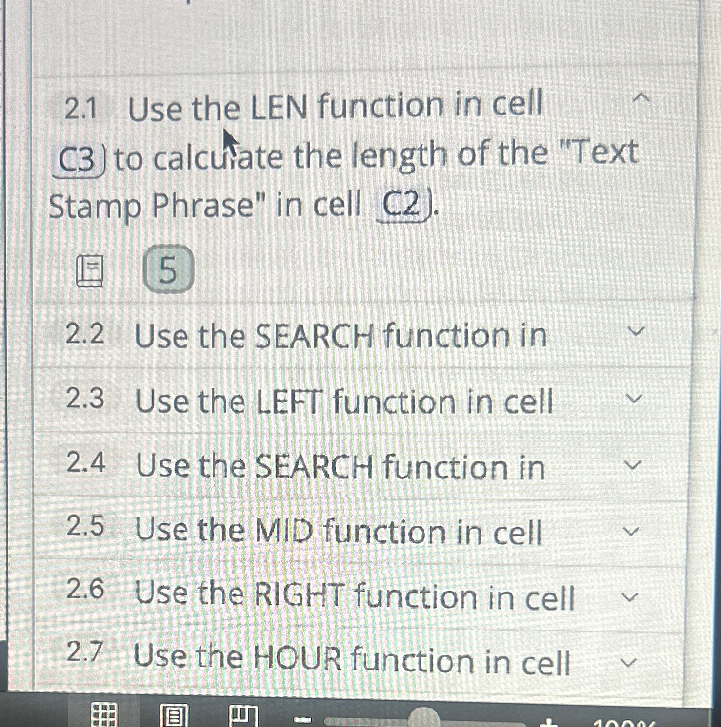  2.1 Use the LEN function in cell to calculate the length