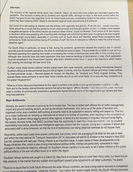 in Catch-22 as costs rise amid fraglle demand 17TH JUNE 2022 REBECCA