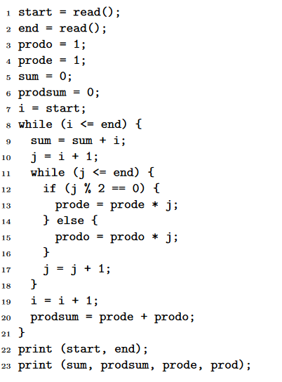 Dataflow Analysis: Reaching Definitions Consider the following program, where all variables are