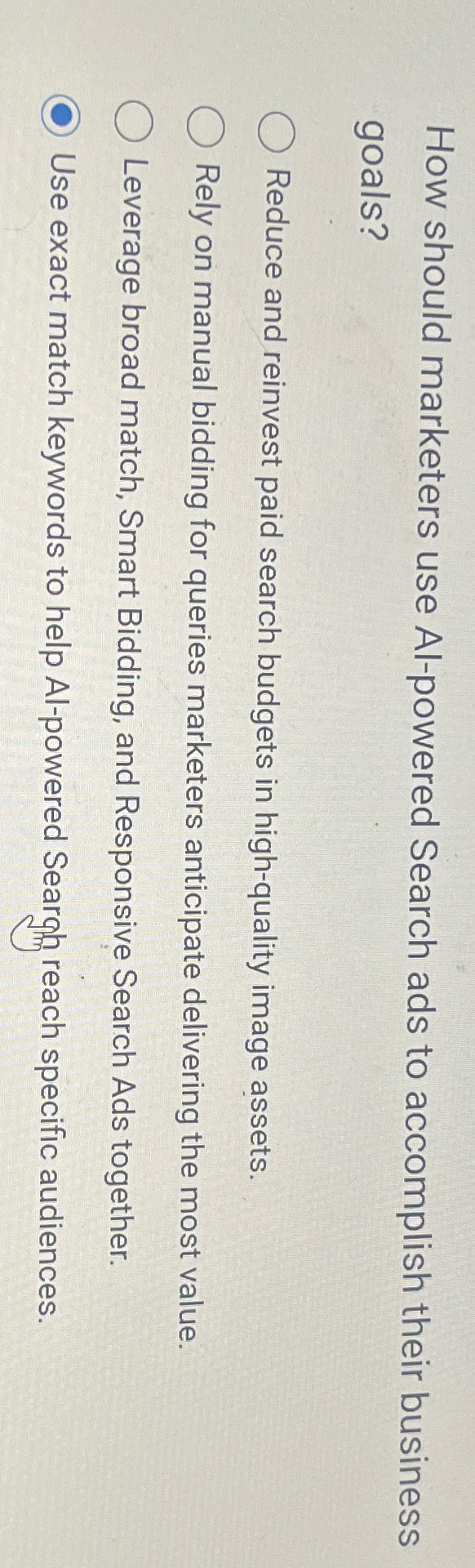  How should marketers use Al-powered Search ads to accomplish their business