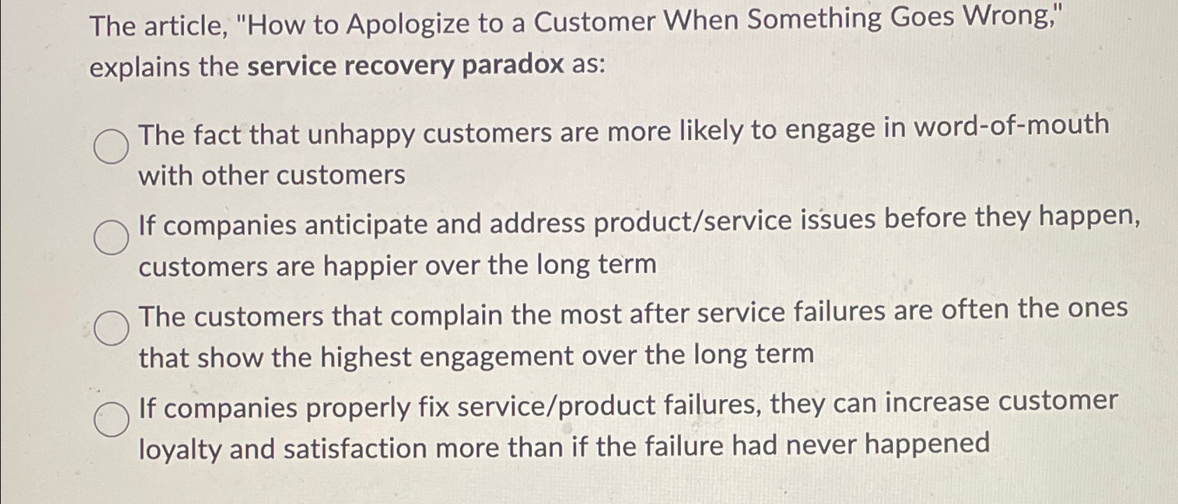  The article, "How to Apologize to a Customer When Something Goes