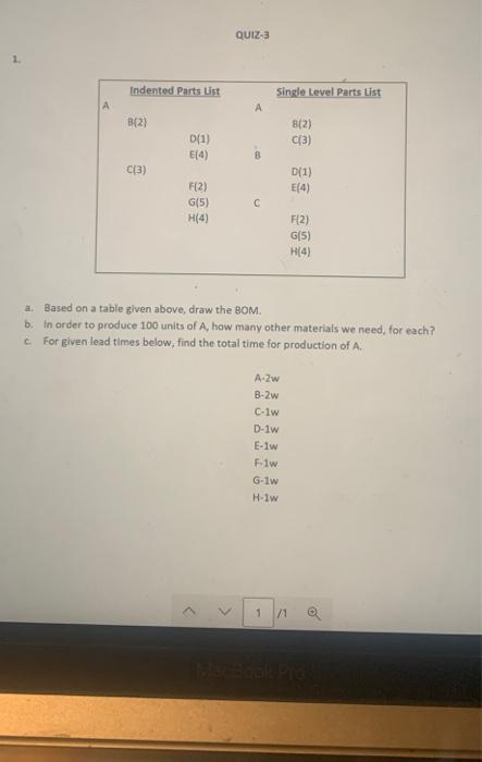  a. Based on a table given above, draw the 80OM. b.