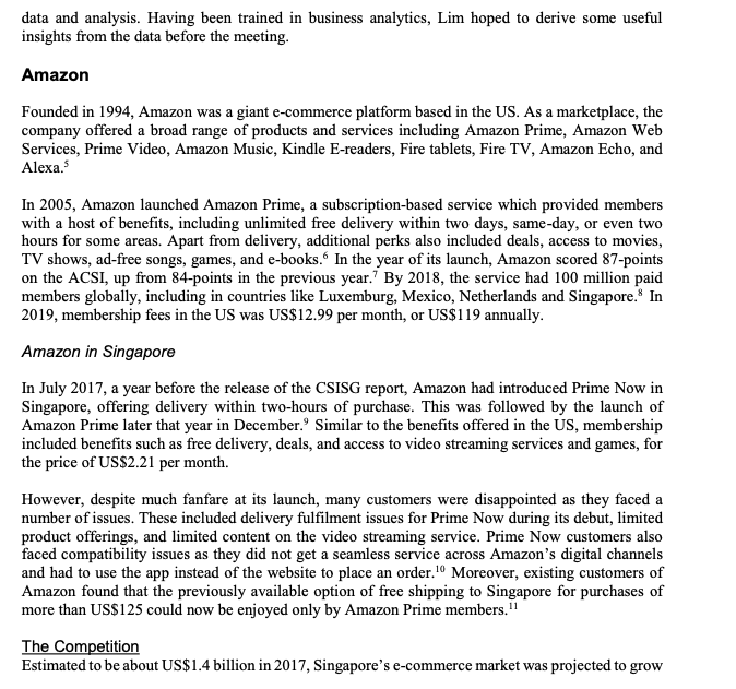 to derive some useful insights from the data before the meeting. Amazon