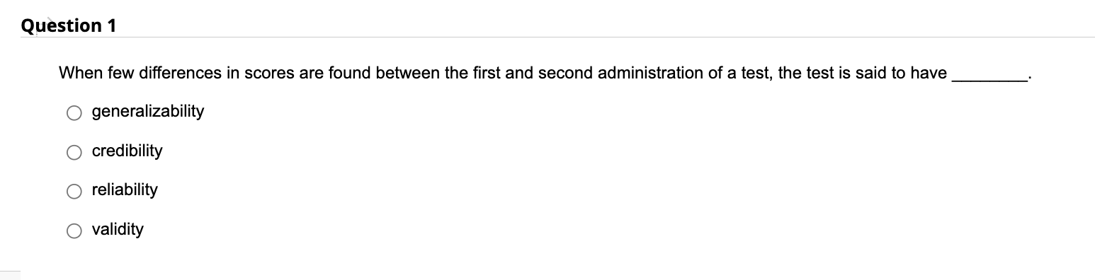 When few differences in scores are found between the first and