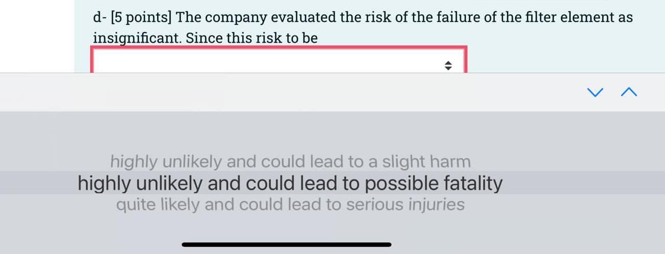 below in the process. For every part below, choose the correct option.