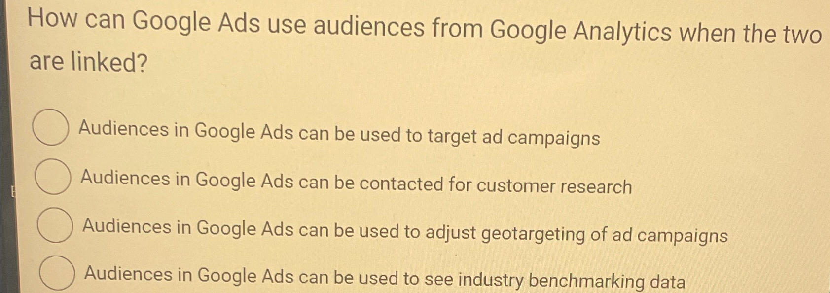  How can Google Ads use audiences from Google Analytics when the