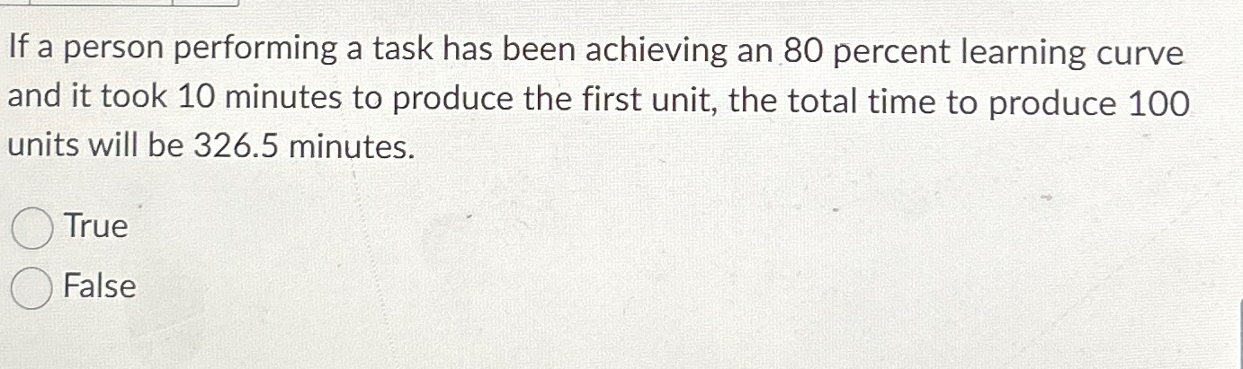  If a person performing a task has been achieving an 80