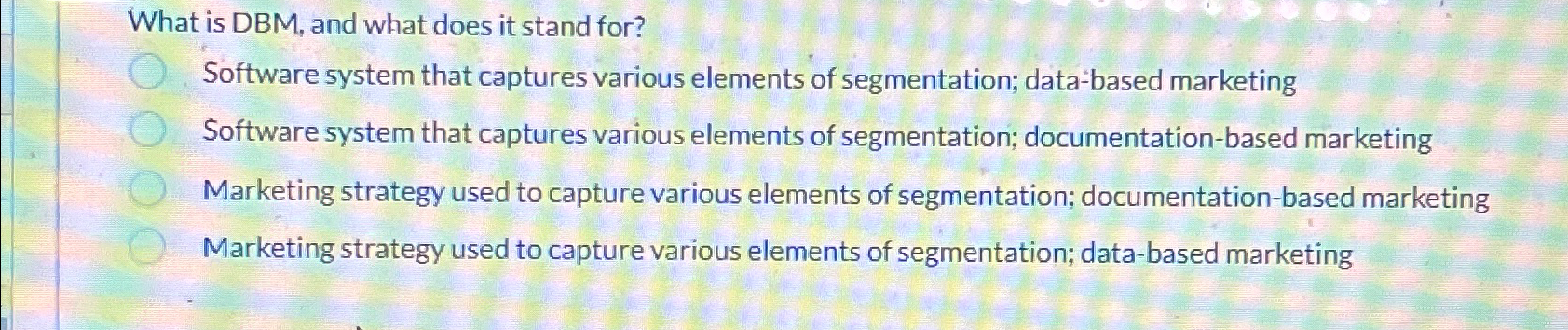  What is DBM, and what does it stand for? Software system