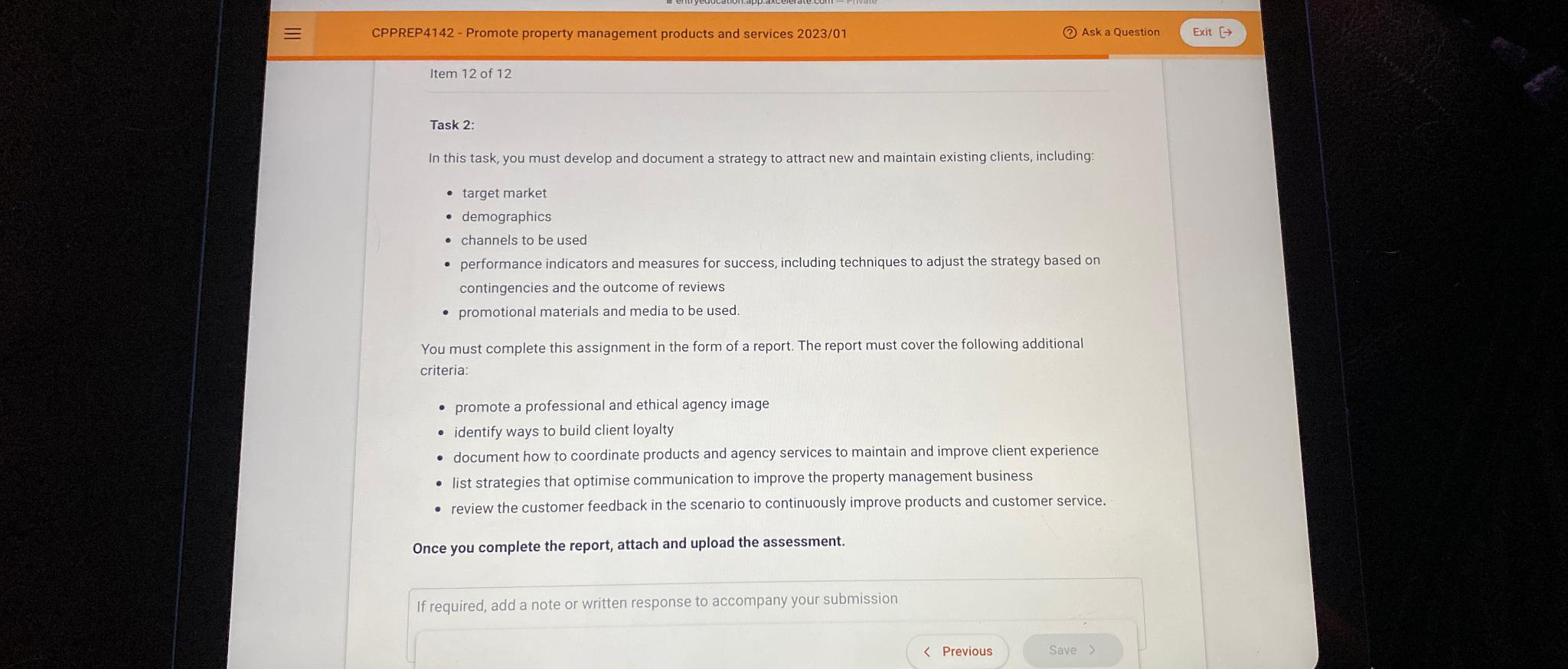  CPPREP4142- Promote property management products and services 2023/01 Ask a Question