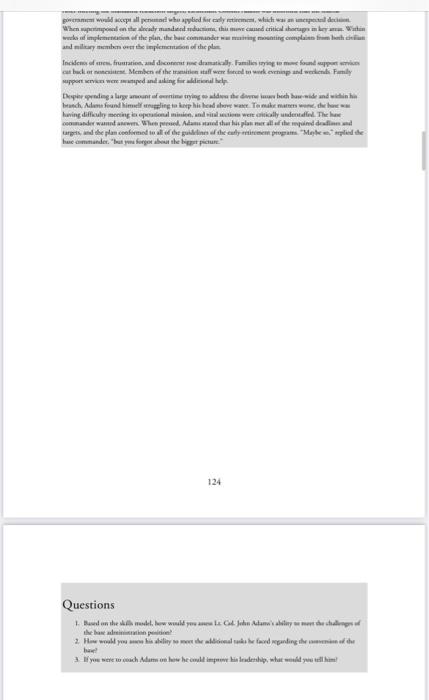 Colond Adams 123 124 Questions has