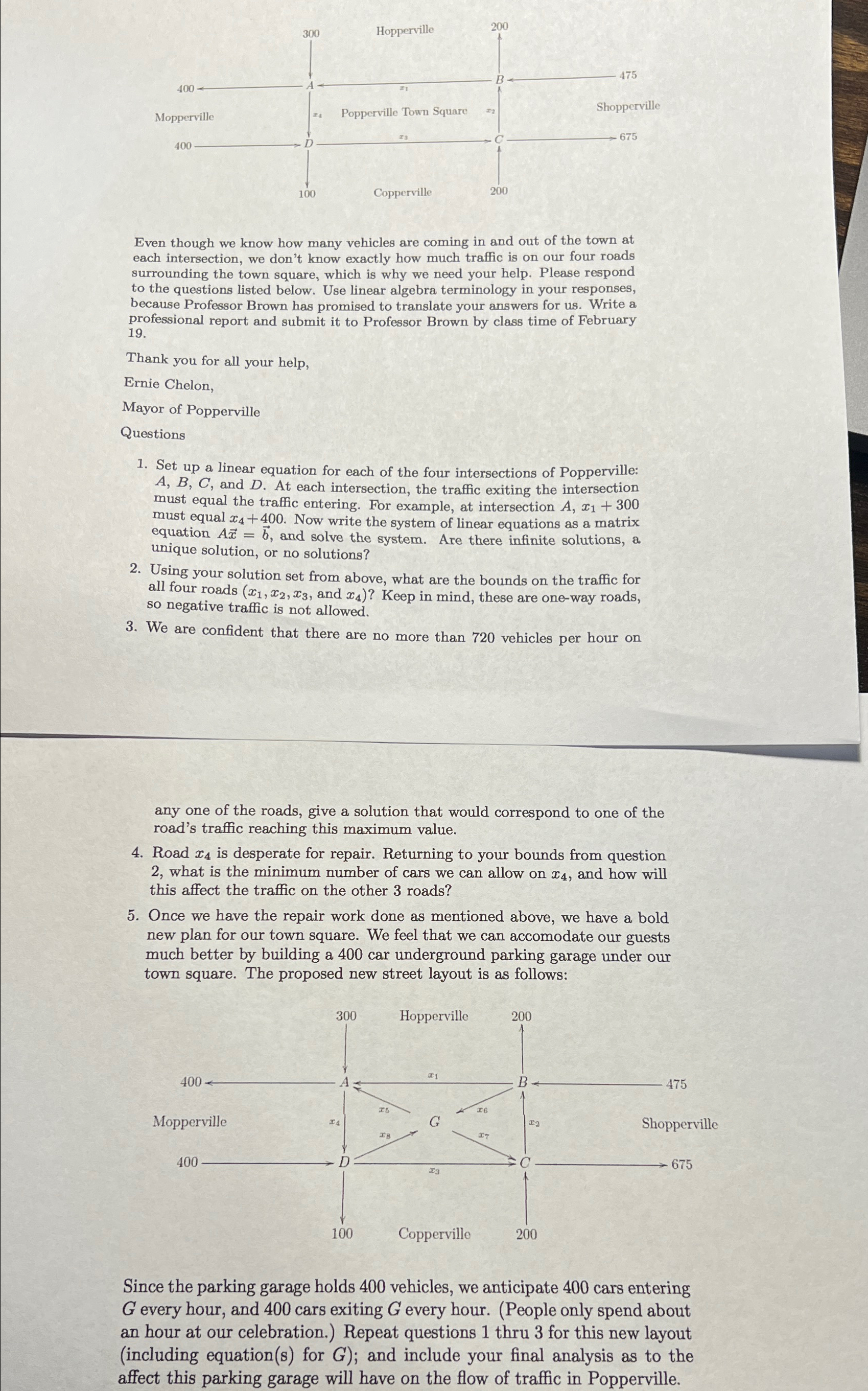  Even though we know how many vehicles are coming in and