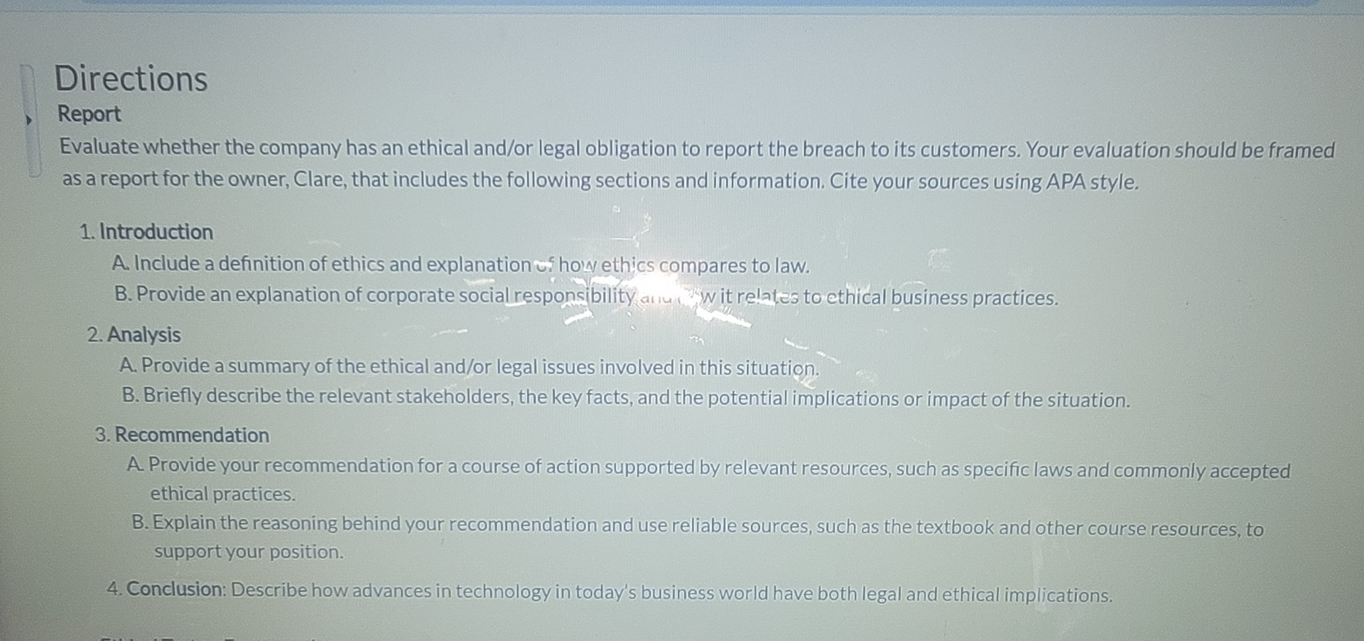 C learn.snhu.edu/d2//le/content/1459368/viewContent/28724057/View Ethical Test or Framework Select a test or framework
