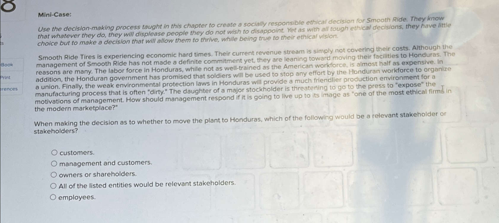  Mini-Case: Use the decision-making process taught in this chapter to create