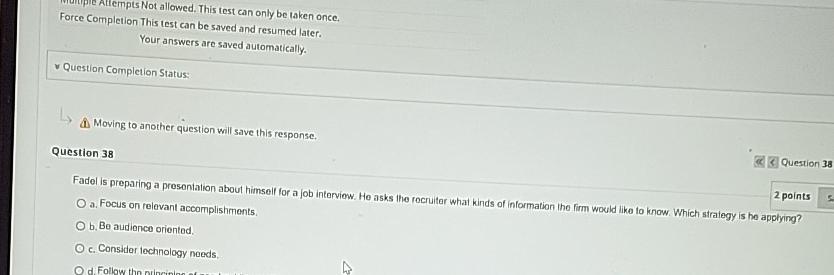  Cots Not allowed. This test can only be taken once. Force