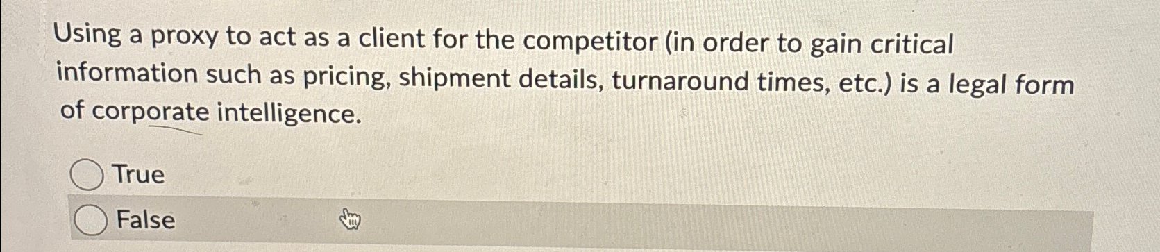  Using a proxy to act as a client for the competitor
