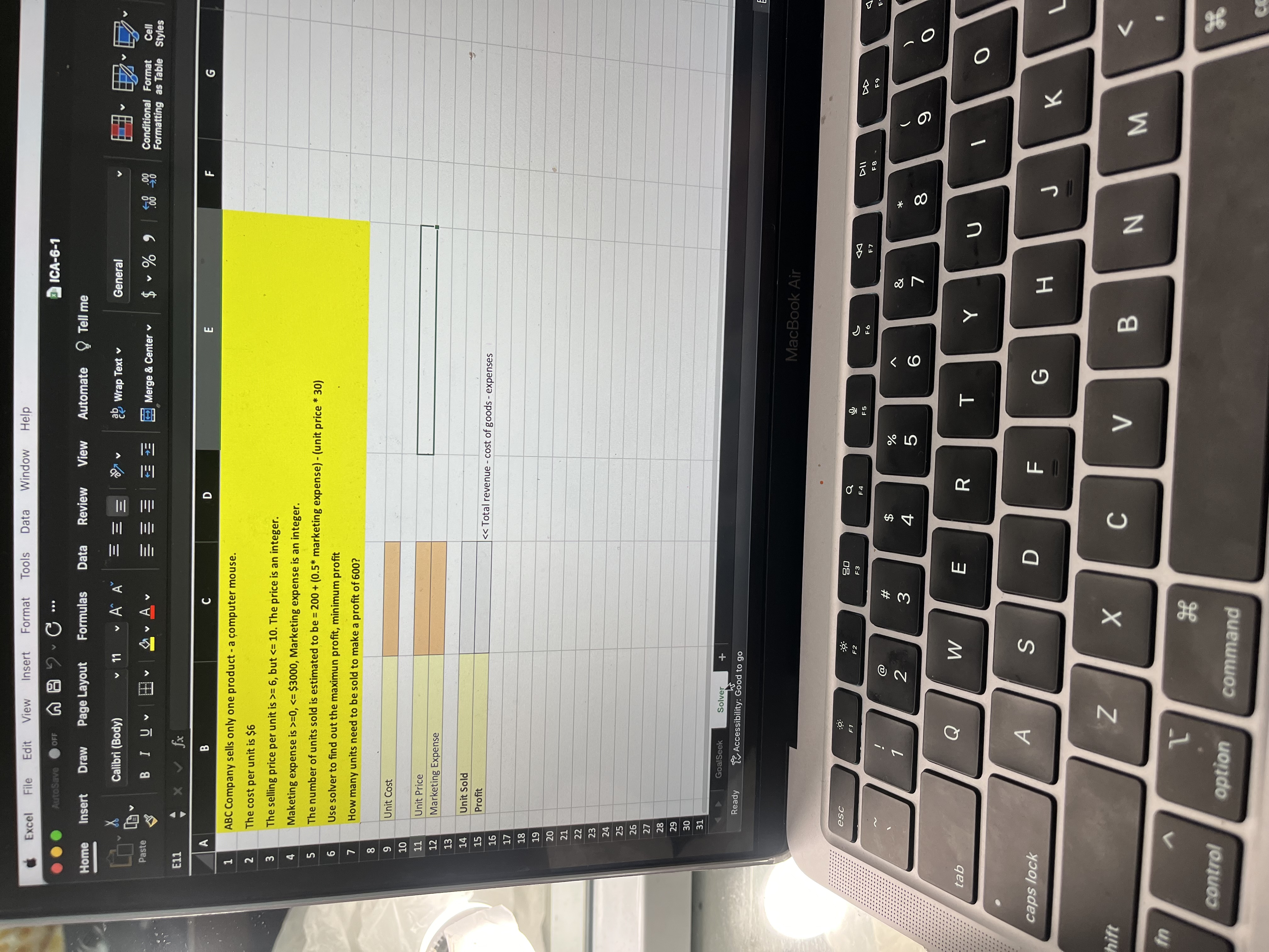  wht are the excel formuals 