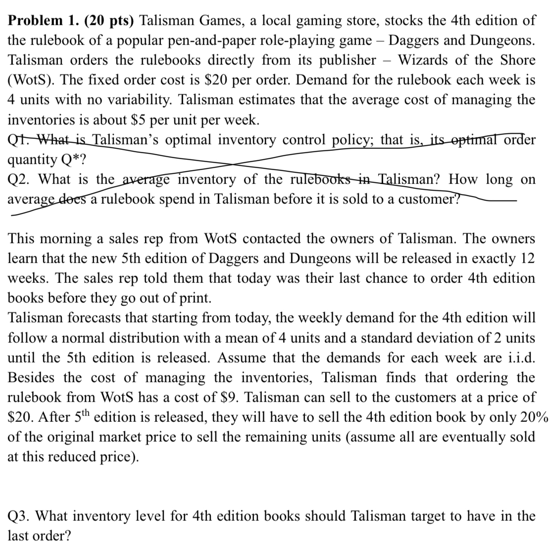  Only Q3 is needed!!!! Plz answer with detailed explaination, thxxxxxx!!!!! Problem