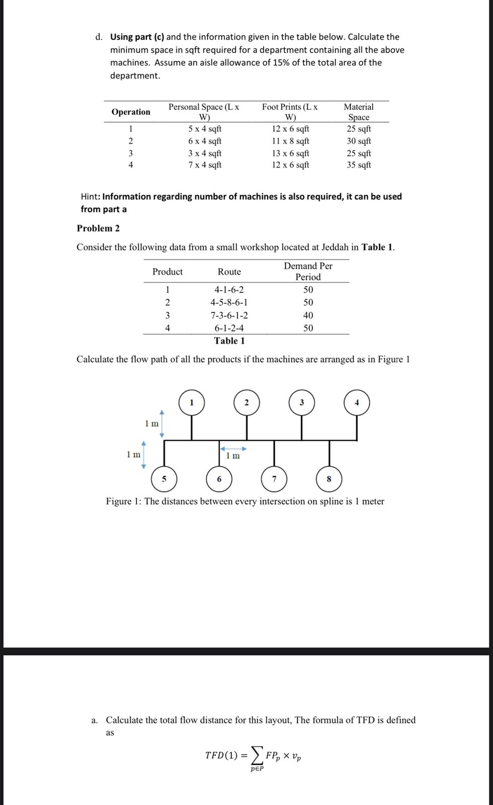  d. Using part (c) and the information given in the table