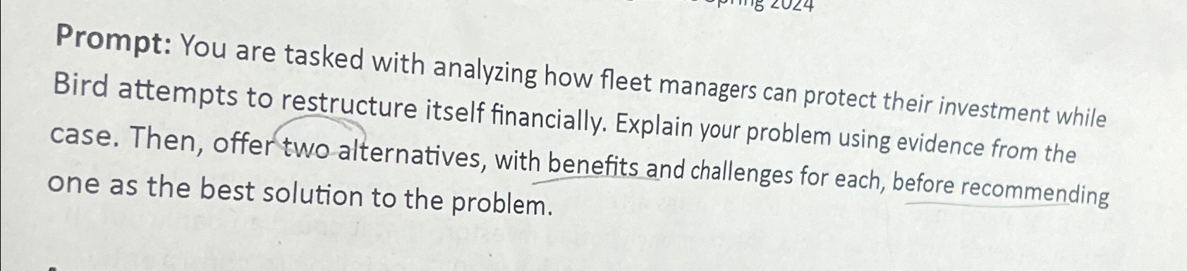  Prompt: You are tasked with analyzing how fleet managers can protect