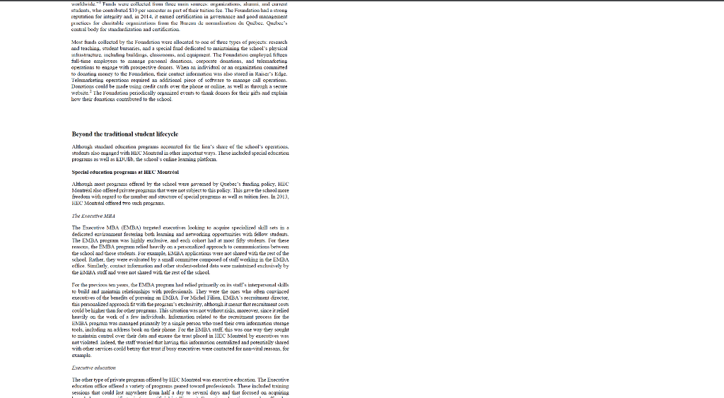 implementation. Your response may be in either narrative style or listing and