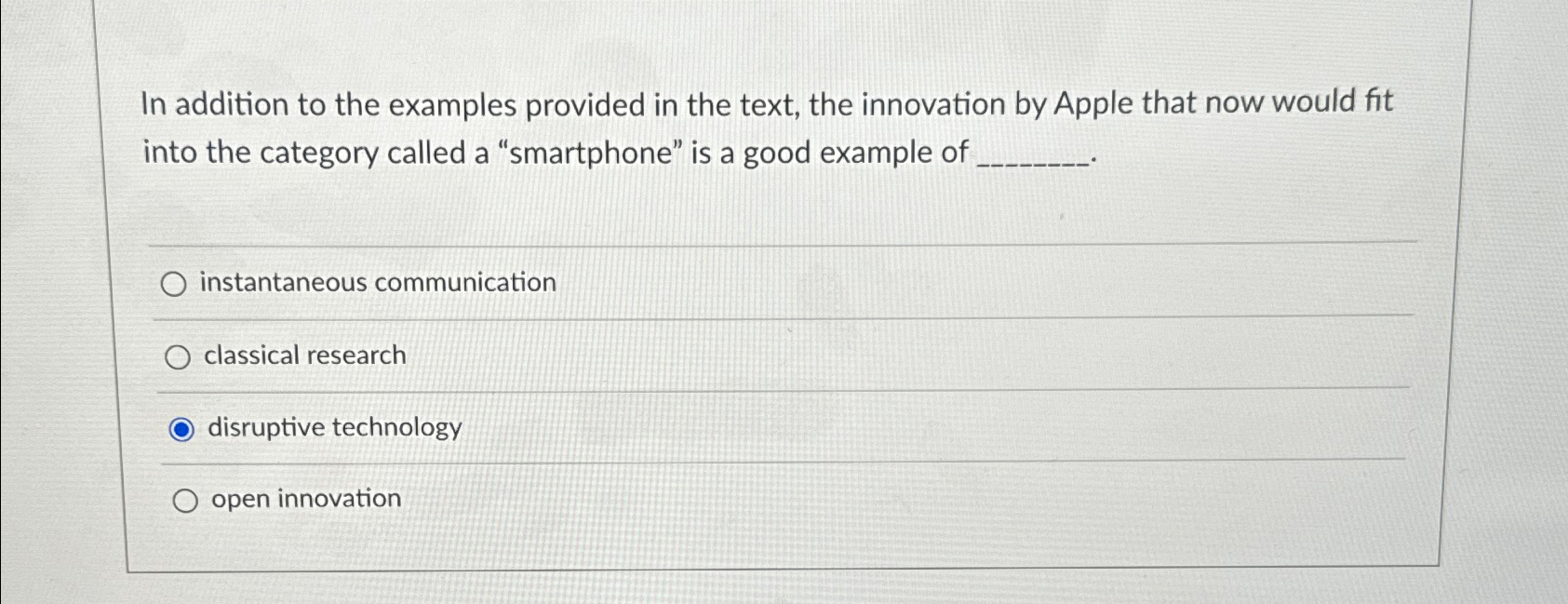  In addition to the examples provided in the text, the innovation