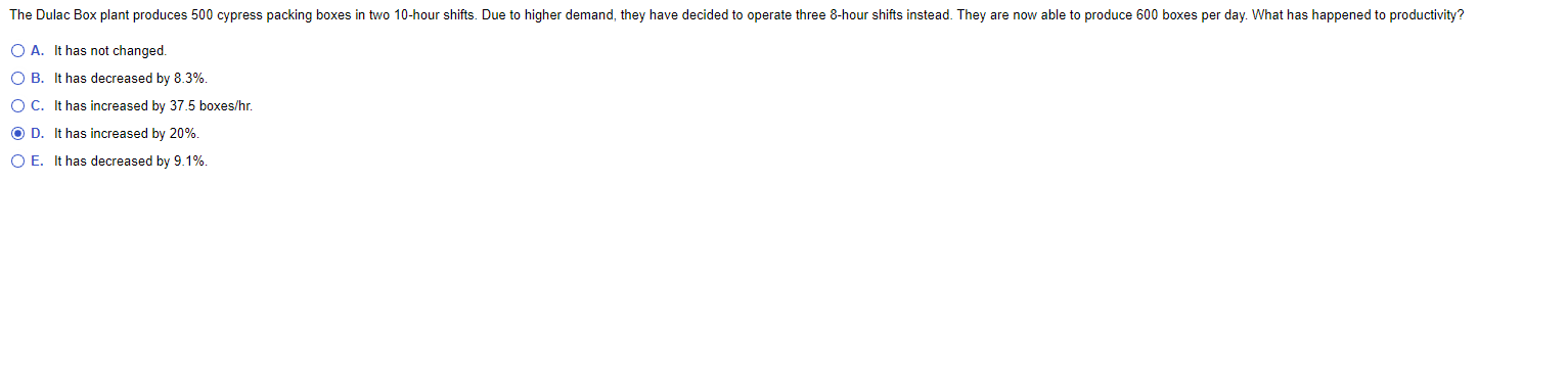  A. It has not changed. B. It has decreased by 8.3%.