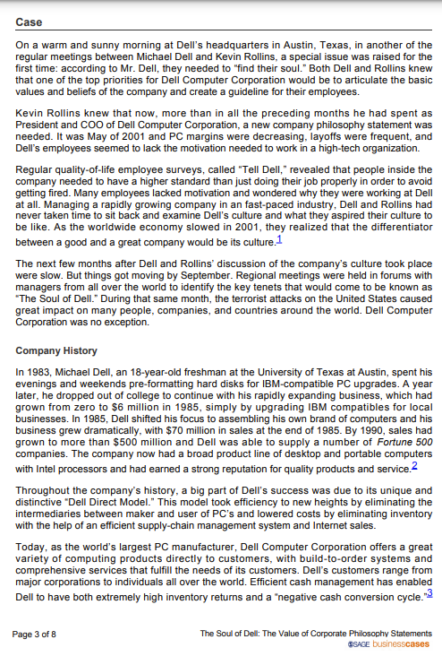  Develop an action plan for Dell to improve upon its culture