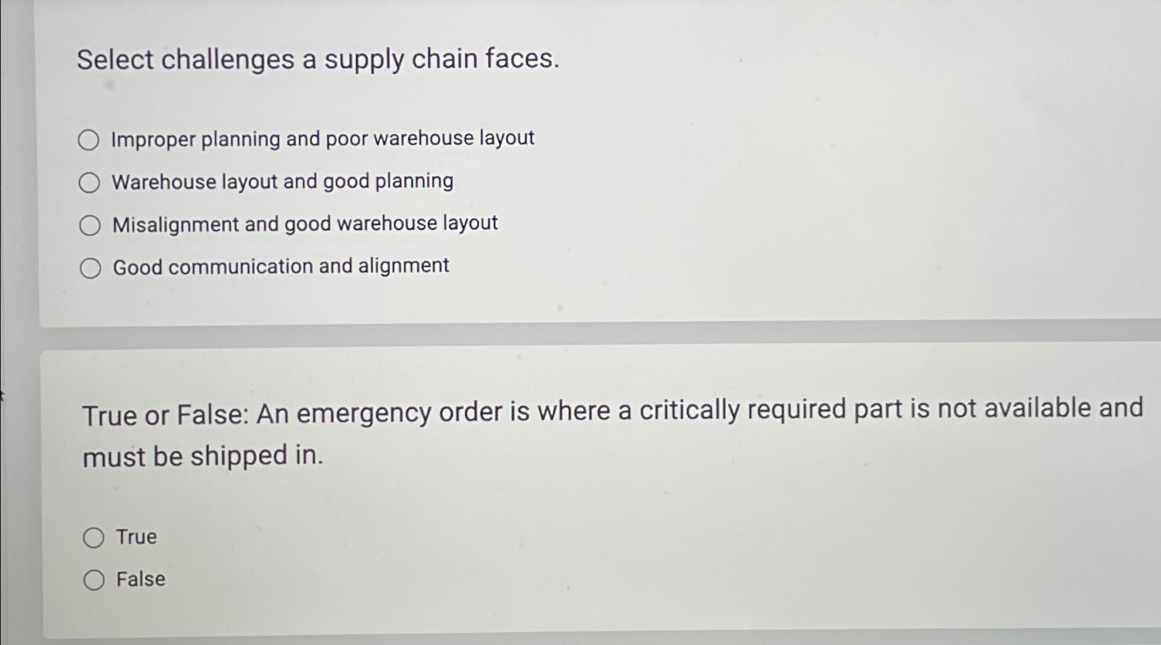  Select challenges a supply chain faces. Improper planning and poor warehouse