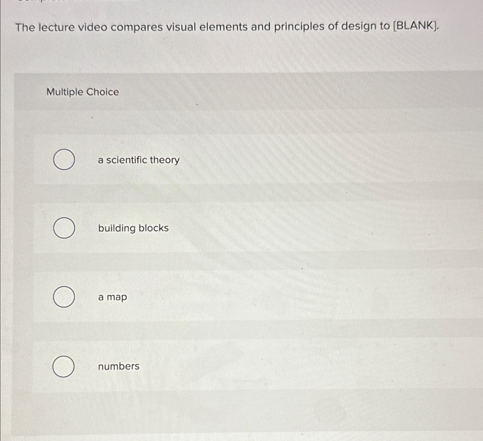  The lecture video compares visual elements and principles of design to